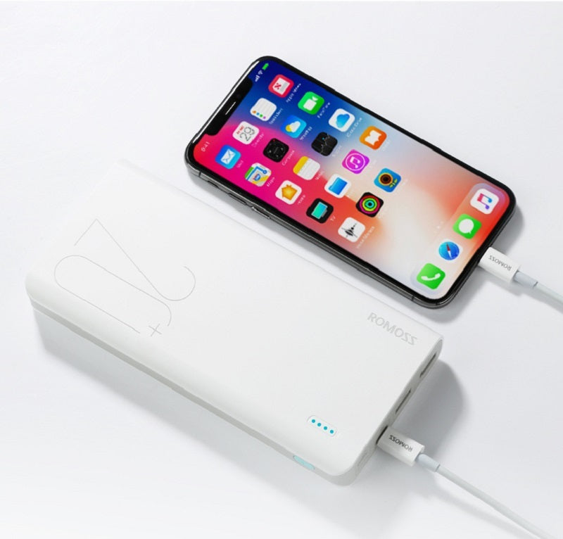 Romoss 20000mAh Power Bank With Lightning Port Charging